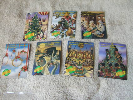 1993 The Twelve Days Of Christmas Fleer Story Card Set of 7