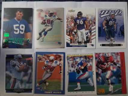 8 card New England Patriots lot rc insert