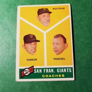 1960 - TOPPS BASEBALL CARD NO. 469 - SAN FRANCISCO COACHES - GIANTS