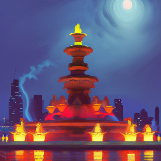 Listia Digital Collectible: Buckingham Fountain Fall View Chicago