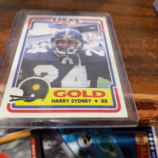 1984 topps usfl gold harry Sydney football card 