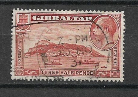 1931 Gibraltar Sc97 1½p Rock of Gibraltar used