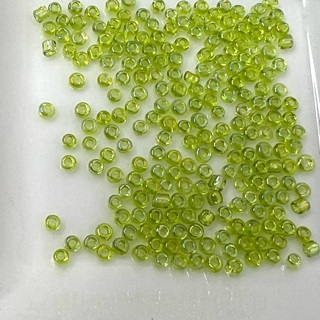 Green Apple 2mm Translucent Glass Seed Beads 
