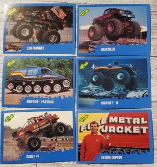 6 Classic Monster Truck Cards