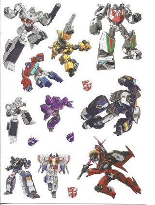 Brand New Never Been Used Sheet Of Transformers Stickers