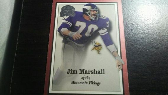 2000 FLEER GREATS OF THE GAME JIM MARSHALL MINNESOTA VIKINGS FOOTBALL CARD# 44