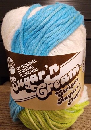 NEW - Sugar'n Cream Yarn - "Mod Stripes" 100% Cotton