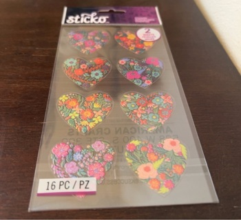 Sticko heart stickers/ 2 sheets 