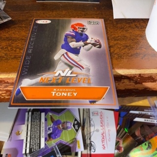 2021 sage premier draft next level orange kadarius toney football card 