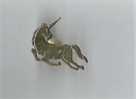 Vintage Avon Unicorn Gold Tone Lapel Pin / Collector's Pinback