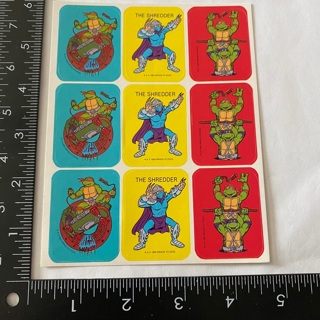 TMNT Turtles vintage sticker sheet #2 NEW