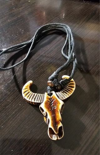 Bull Head Rope Necklace