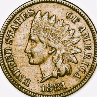 1881 Indian Head Cent,  Circulated, Bold Features, Insured, Refundable. Ships FREE 