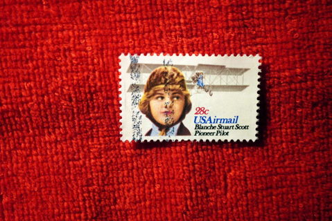  Scotts #C99 1980  28c " Blanche Stuart Scott" U.S. Airmail Postage Stamp. 