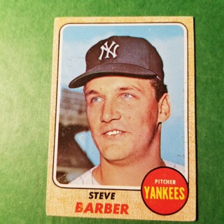 1968 - TOPPS BASEBALL CARD NO. 316 - STEVE BARBER - YANKEES