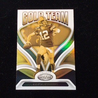 Aaron Rodgers Packers Jets Certified Gold Team