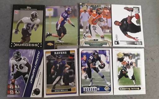 8 card Baltimore Ravens lot rookies