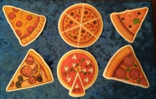 6 - "PIZZA WITH FLAIR" STICKERS (1 Free Sticker)