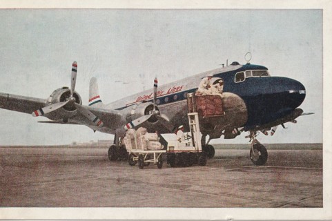Vintage Unused Postcard: e: United Air Lines Mainliner