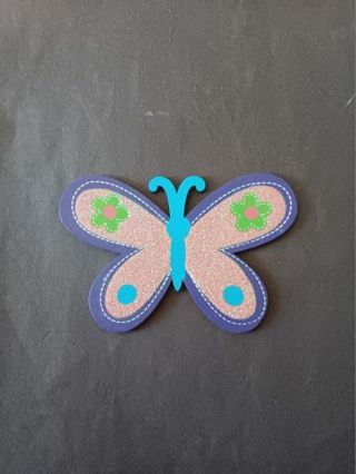 Glitter Butterfly Wooden Accent