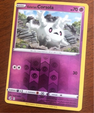 Pokemon Trading Card - Corsola reverse holo