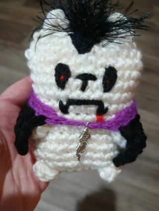 Count Kitty Vampire Cat. New. Crocheted by Me