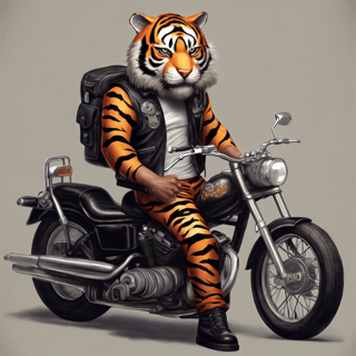 Listia Digital Collectible: Motorcycle Tiger