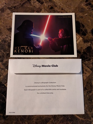 Disney Movie Club Exclusive Obi-Wan Lithograph 5"x7"