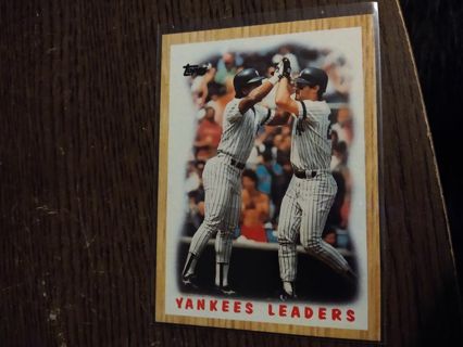 Yankees Leaders Card 1987 Mattingly Rickey Henderson