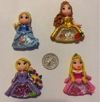 Handmade clay Princess dolls