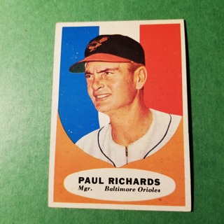  1961 - TOPPS EXMT - NRMT BASEBALL - CARD NO.  131 -  PAUL RICHARDS MGR. - ORIOLES