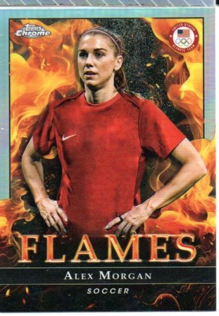 2024 Topps Chrome Olympics Alex Morgan Flames Insert