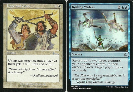 2 MTG Cards:1999 Hope and Glory Urza's Legacy 9/144, Rolling Water 062/184 (U) Foil  