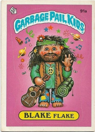 1986 TOPPS GARBAGE PAIL KIDS BLAKE FLAKE CARD