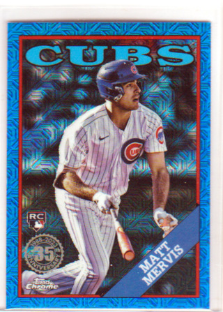 Matt Mervis, 2023 Topps BLUE MOJO ROOKIE Card #T88CU-54, Chicago Cubs, 125/150, (L5
