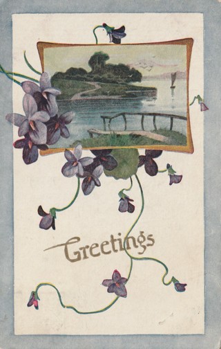 Vintage Used Postcard: 1909 Greetings