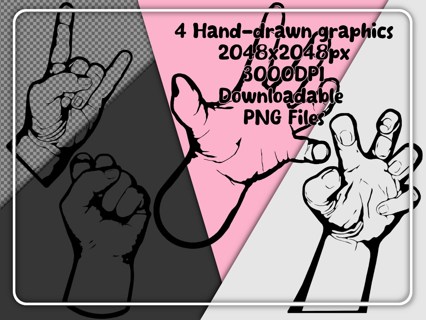 Original Hand-Drawn Handy Graphics (Set 2) - Digital Download