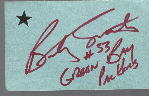 Barty Smith Signed Index Card - Packers, Richmond