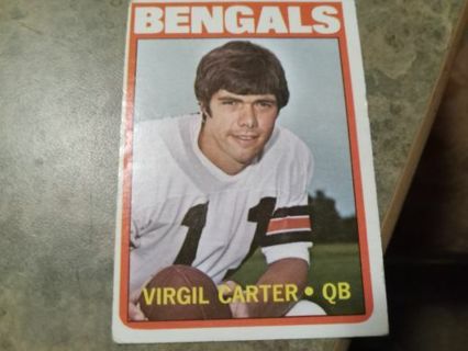 1972 TOPPS VIRGIL CARTER CINCINNATI BENGALS FOOTBALL CARD # 49