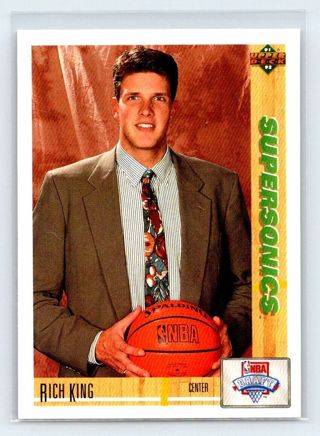 1991 Upper Deck Rich King #8 Seattle SuperSonics Rookie Basketball Card