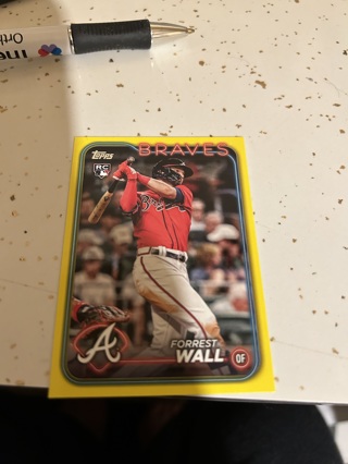 2024 topps yellow border rc forrest wall