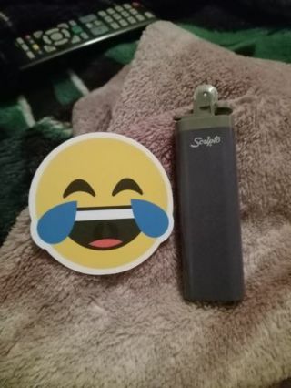 Emoji cry smiley face sticker