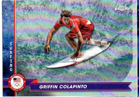 2024 Topps Chrome Olympics Griffin Colapinto Refractor #189