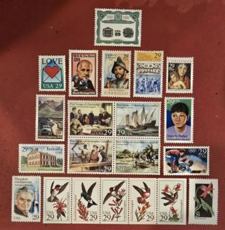 Lot Of Twenty One Mint .29 US Postage Stamps