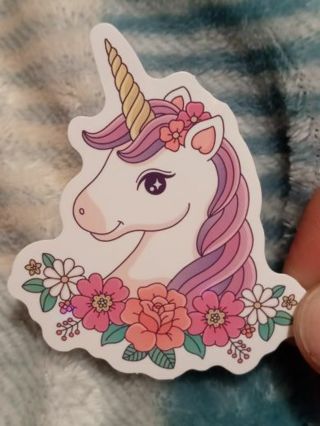 Unicorn beautiful new shiny vinyl sticker no refunds regular mail only Very nice these are all nice