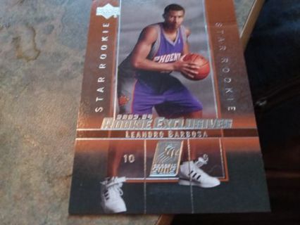 2004 UPPER DECK ROOKIE EXCLUSIVE LEANDRO BARBOSA PHOENIX SUNS BASKETBALL CARD# 23