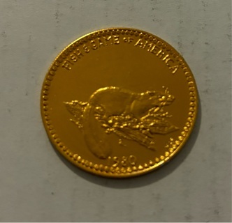 Fish & Game of America Beaver Buzzard Bird Animal Gold Plated Coin