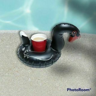 Inflatable Black Swan Drink Coaster 1pc