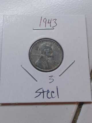 1943 Steel Lincoln Wheat Penny! 13.3