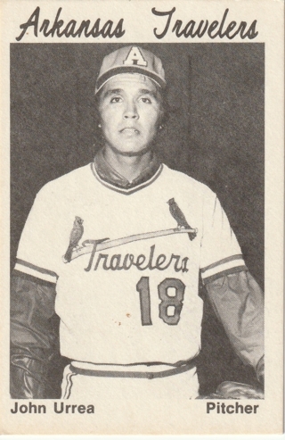 1976 tcma Arkansas travelers Mcdonalds John Urrea card